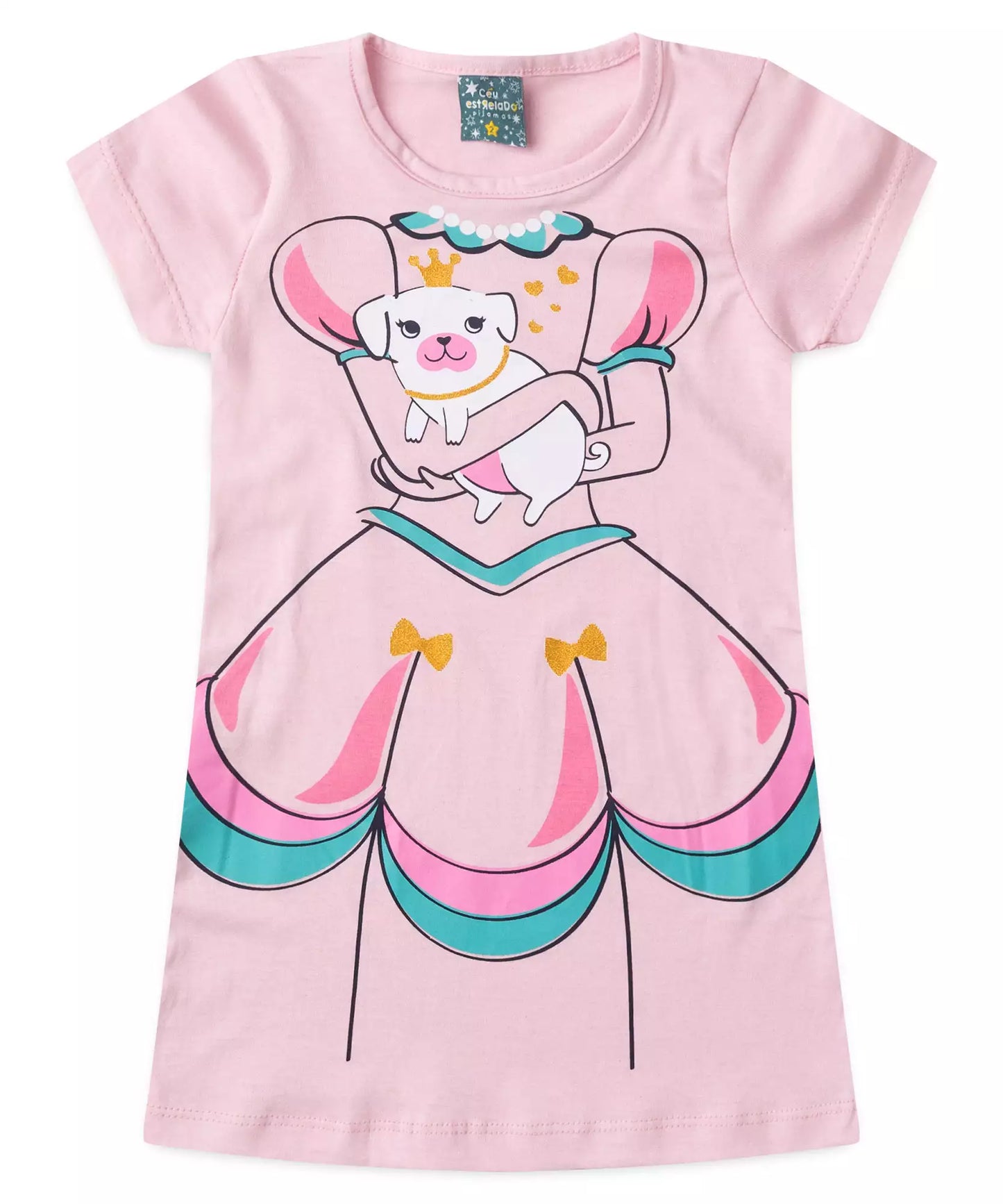 Camisola de Verão para Menina Princesa Rosa