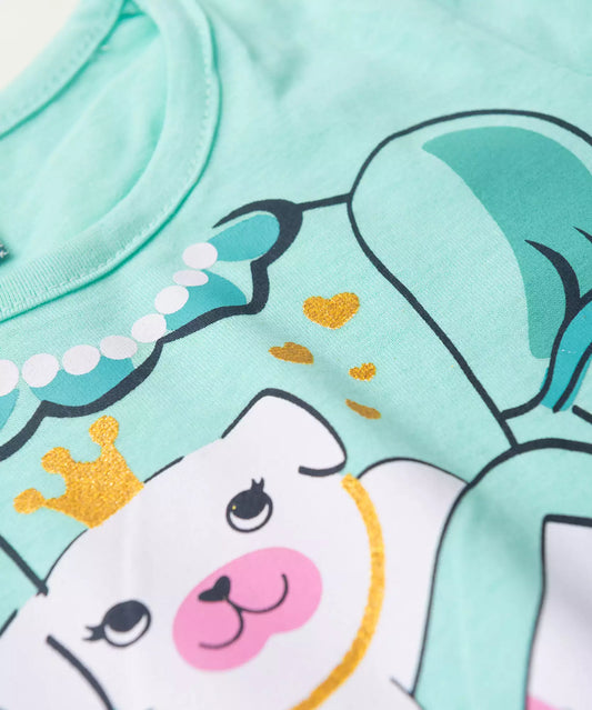 Camisola de Verão para Menina Princesa Verde