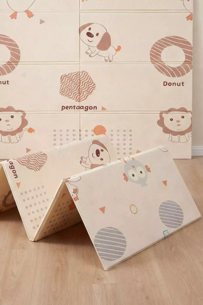 Tapete Tatame Infantil Dobrável Dupla Face Dog 180x120