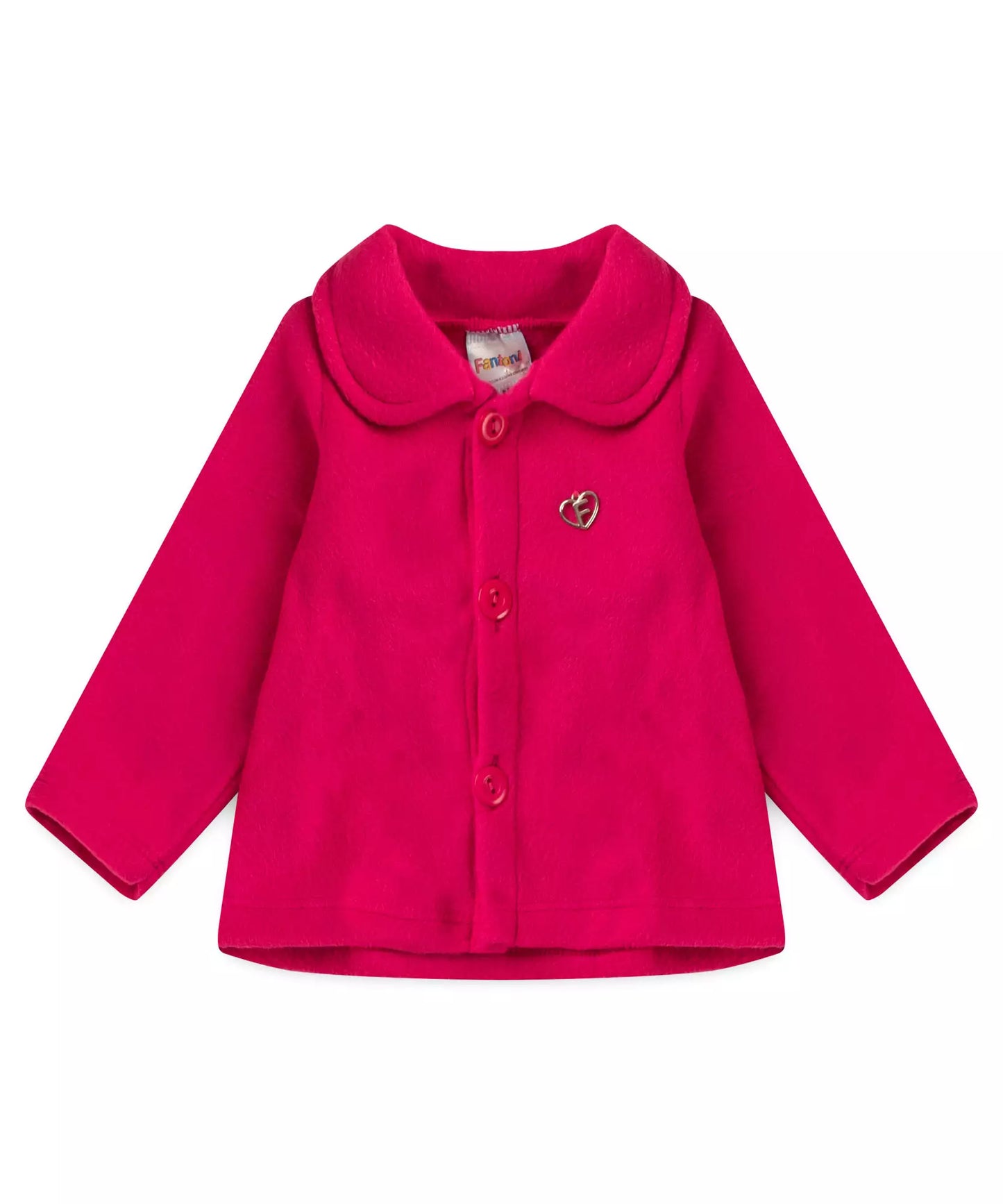 Casaco com Soft para Bebê Menina com Boina Pink