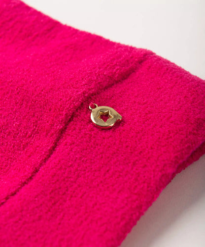 Casaco de Inverno Infantil Feminino Borboleta Pink