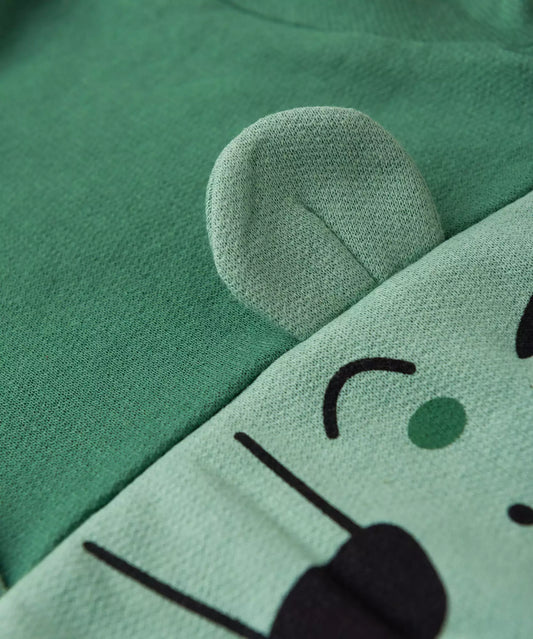 Casaco de Inverno para Bebê Menino Tigre Verde