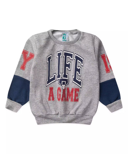 Casaco de Moletom para Menino Estampado Game Mescla