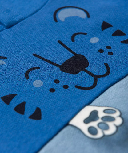 Casaco de Moletom para Menino Tigre Azul