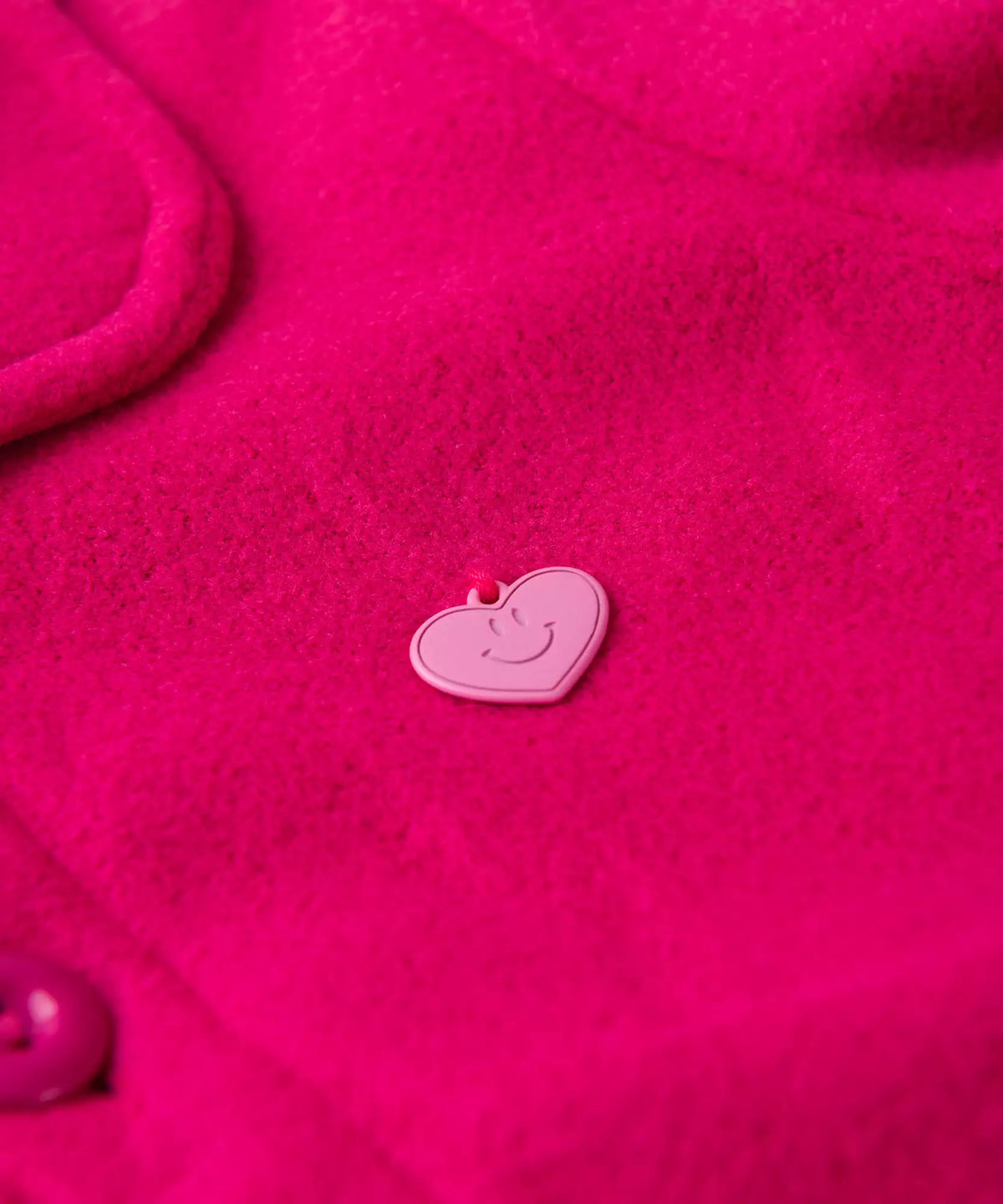 Casaco de Soft Infantil Feminino Coração Pink