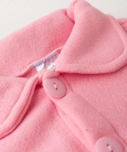 Casaco de Soft Infantil Feminino Coração Rosa