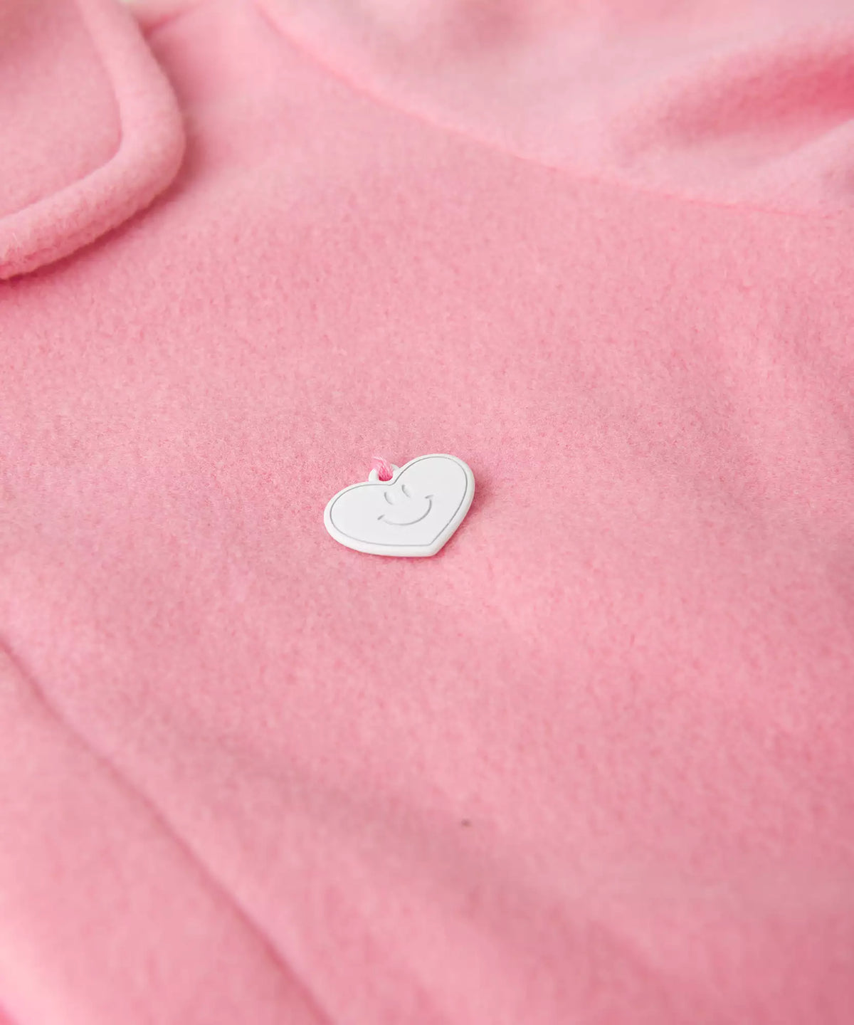 Casaco de Soft Infantil Feminino Coração Rosa