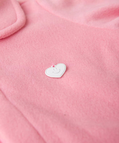 Casaco de Soft Infantil Feminino Coração Rosa