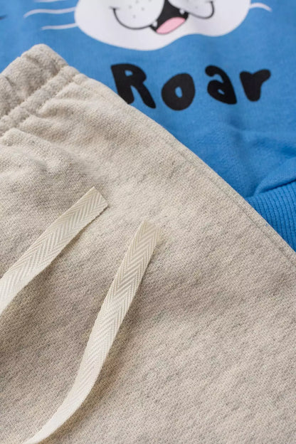 Conjunto de Inverno Infantil Menino Ursinho Azul