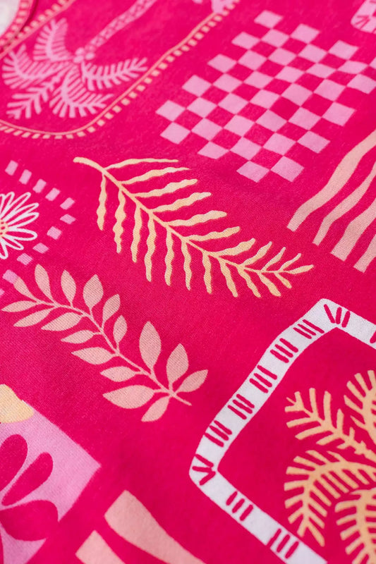 Conjunto Verão para Menina Jardim Tropical Pink