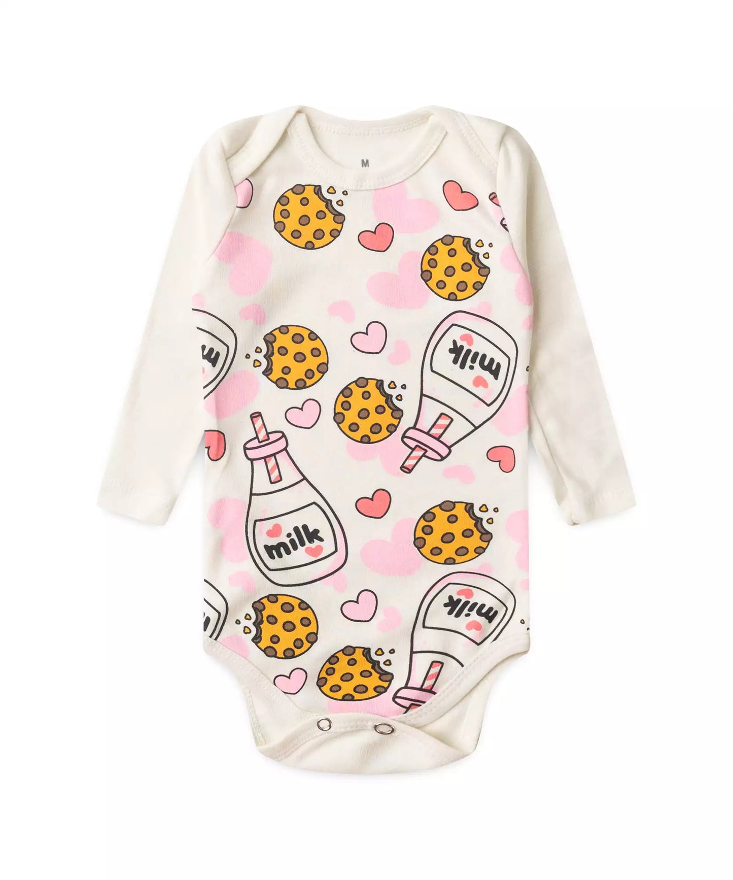 Conjunto Body Bebê Menina Milk Marfim