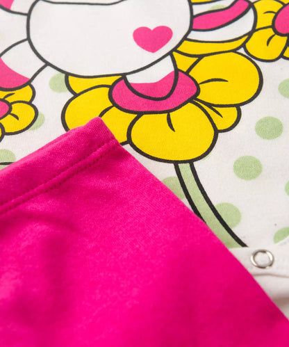 Conjunto Body Bebê Menina Unicórnio Marfim