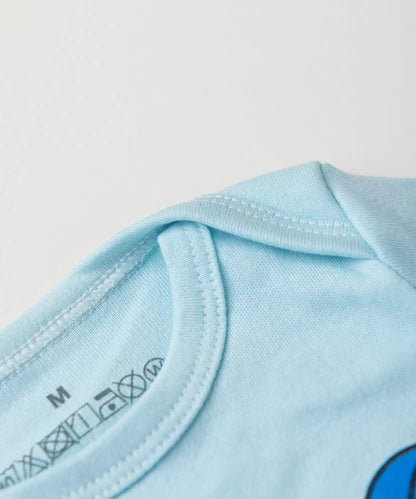 Conjunto Body Bebê Menino Dino Cool Azul