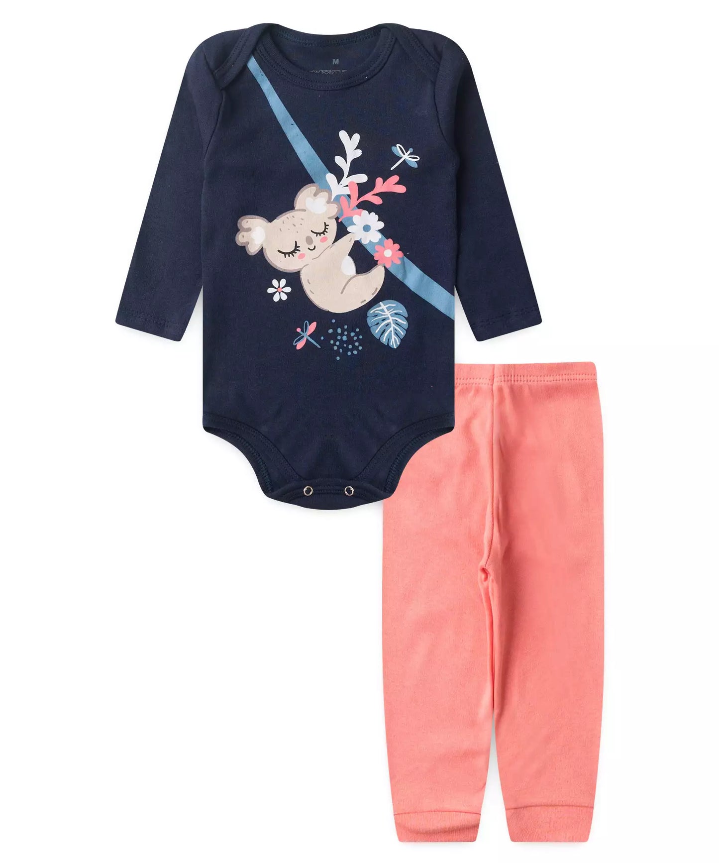 Conjunto Body para Bebê Menina Coala Marinho