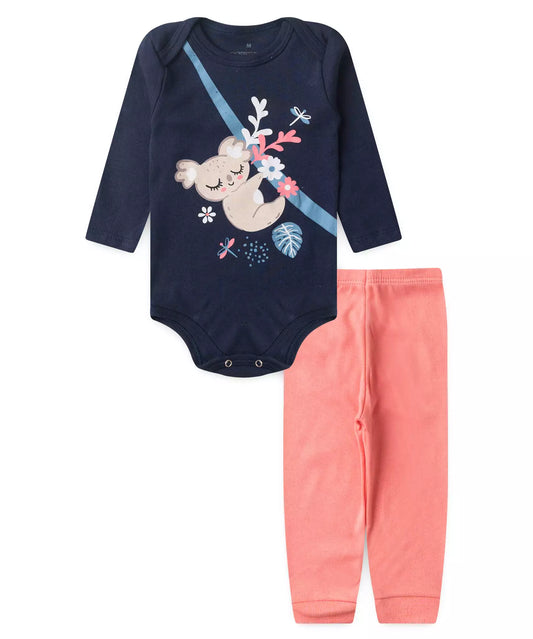 Conjunto Body para Bebê Menina Coala Marinho