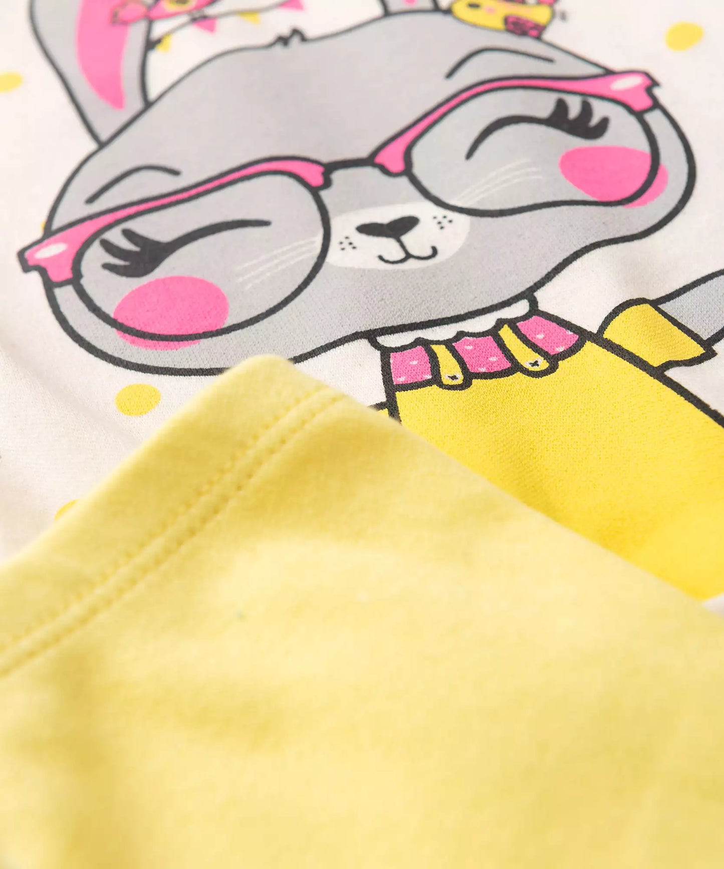 Conjunto Body para Bebê Menina Coelhinho Marfim