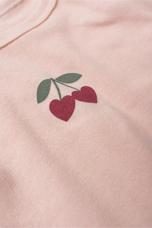 Conjunto Body para Bebê Menina Doce Cerejinha Rosé