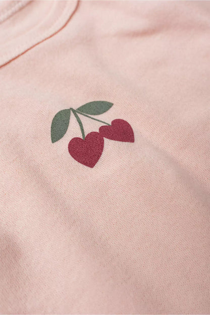 Conjunto Body para Bebê Menina Doce Cerejinha Rosé