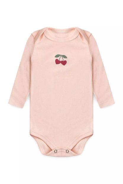 Conjunto Body para Bebê Menina Doce Cerejinha Rosé