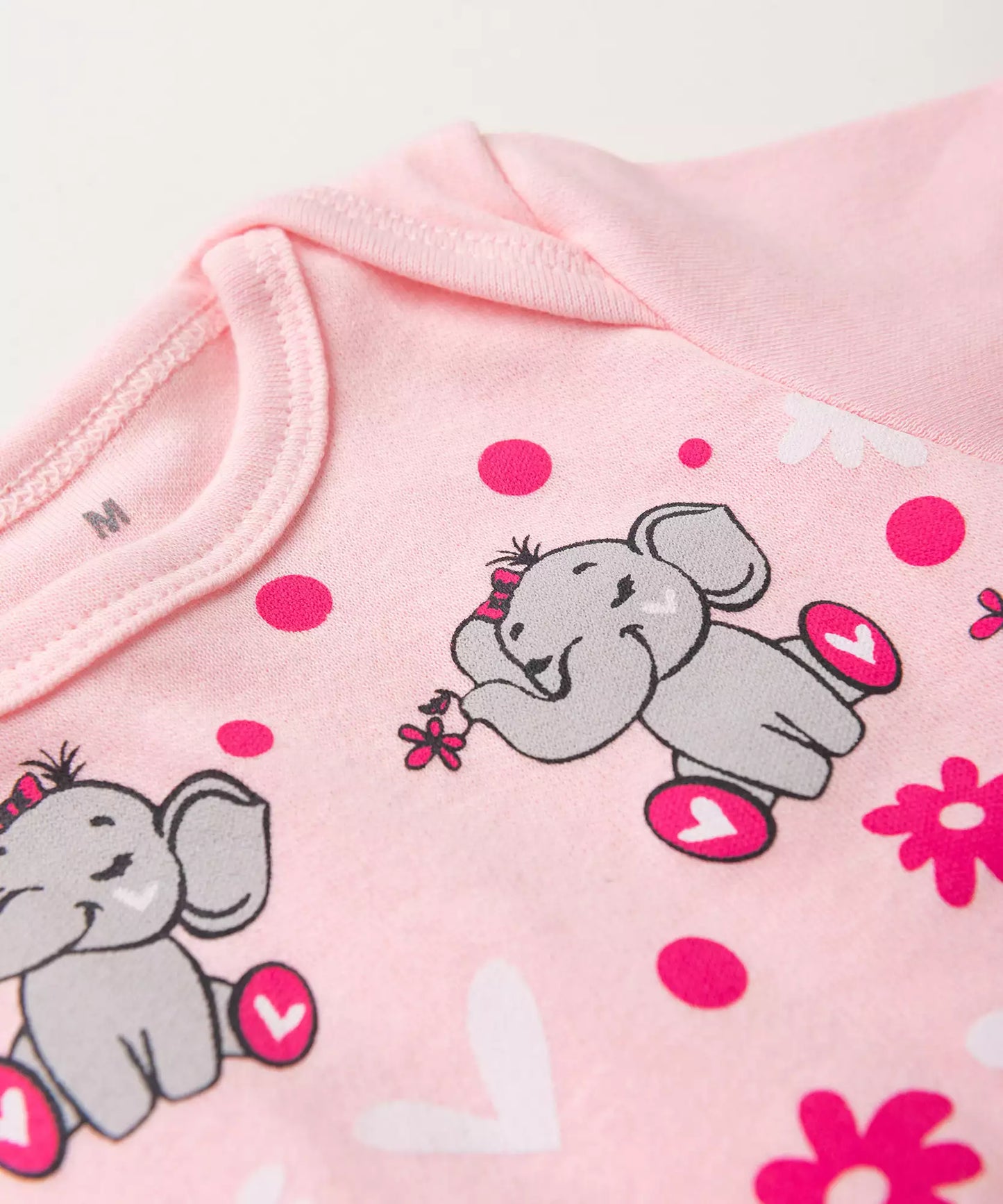 Conjunto Body para Bebê Menina Elefantinho Rosa