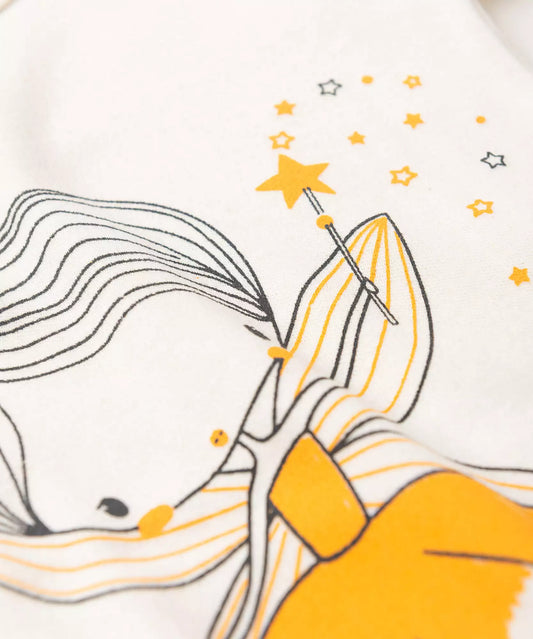 Conjunto Body para Bebê Menina Fadinha Marfim