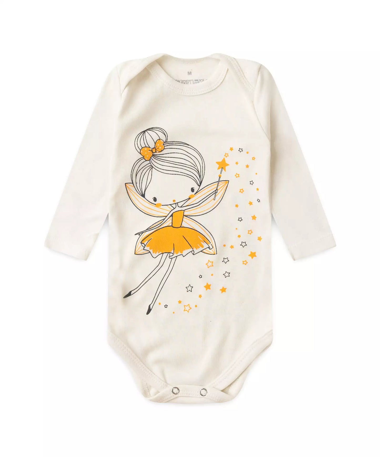 Conjunto Body para Bebê Menina Fadinha Marfim