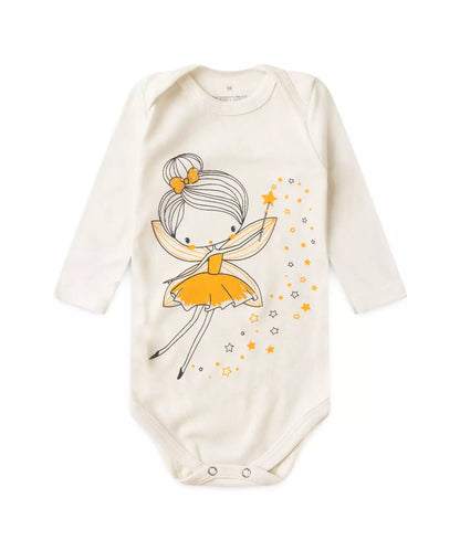 Conjunto Body para Bebê Menina Fadinha Marfim