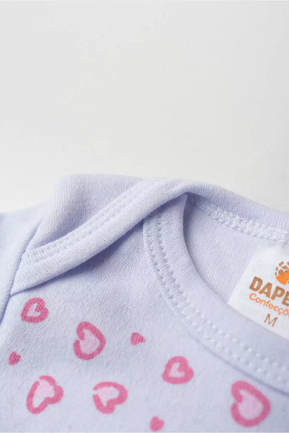 Conjunto Body para Bebê Menina Mini Flores Branco