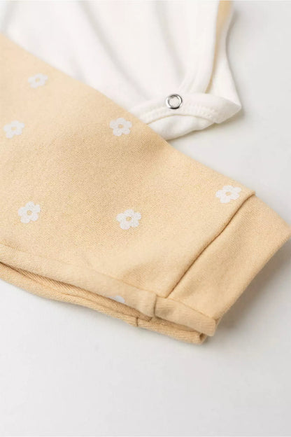 Conjunto Body para Bebê Menina Nuvem de Algodão Marfim