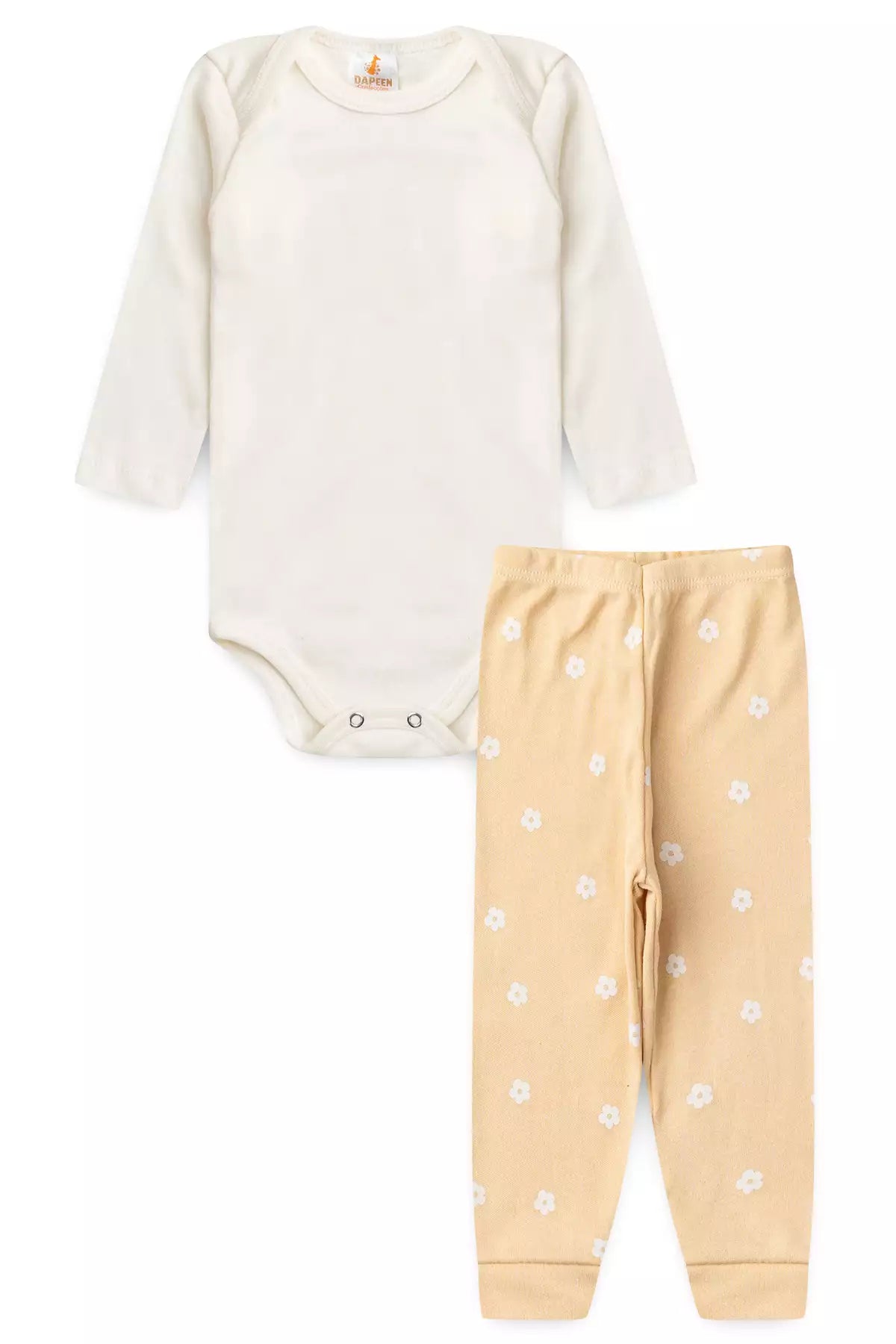 Conjunto Body para Bebê Menina Nuvem de Algodão Marfim
