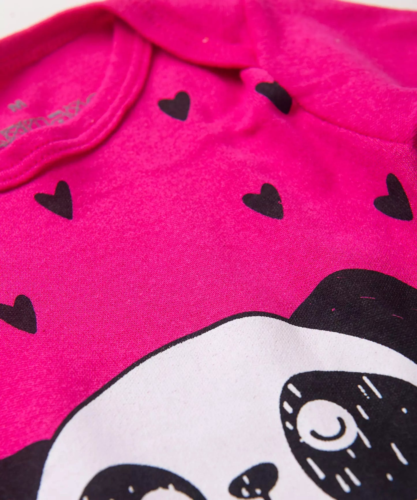 Conjunto Body para Bebê Menina Panda Pink
