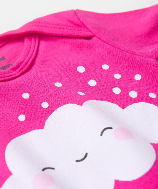 Conjunto Body para Bebê Menina Sonho Doce Rosa