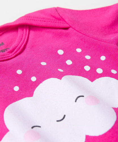 Conjunto Body para Bebê Menina Sonho Doce Rosa