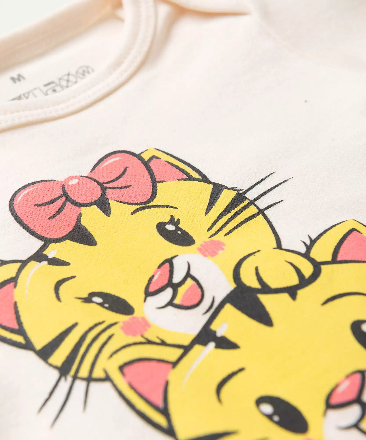 Conjunto Body para Bebê Menina Tigrinho Marfim