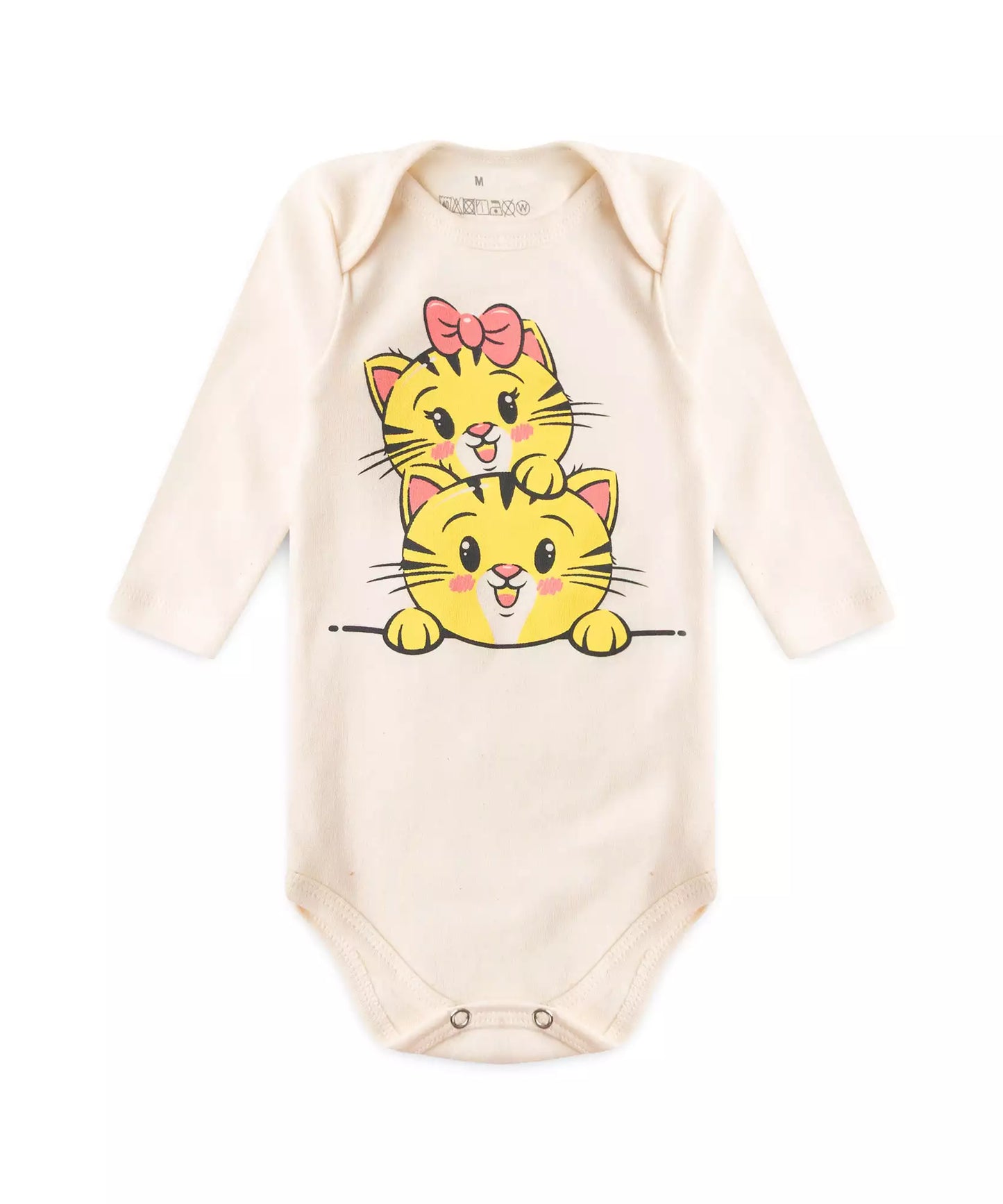 Conjunto Body para Bebê Menina Tigrinho Marfim