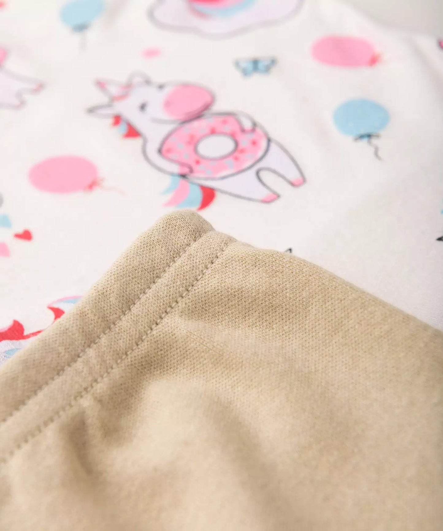 Conjunto Body para Bebê Menina Unicórnio Marfim