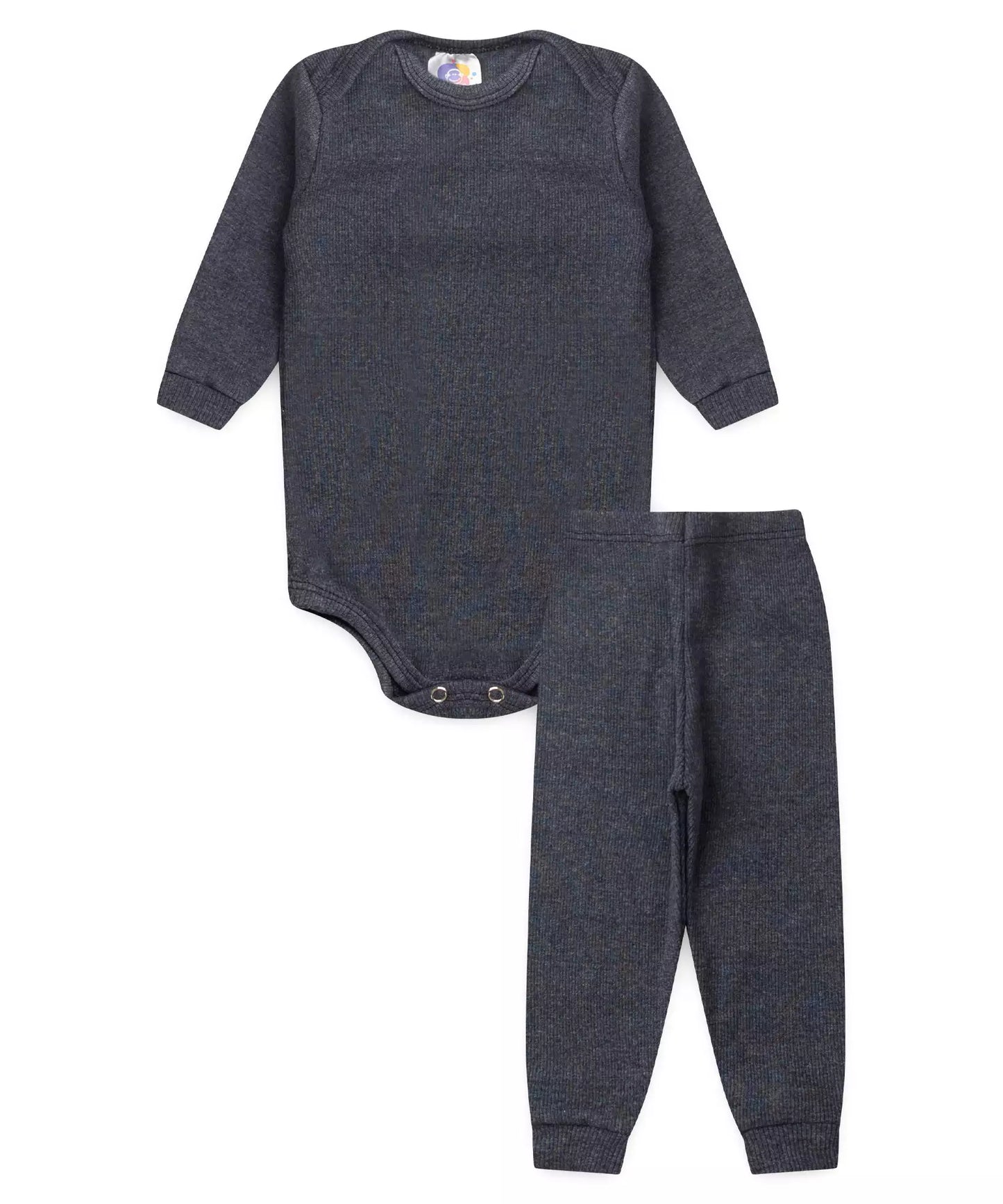 Conjunto Body para Bebê Menino Básico Preto