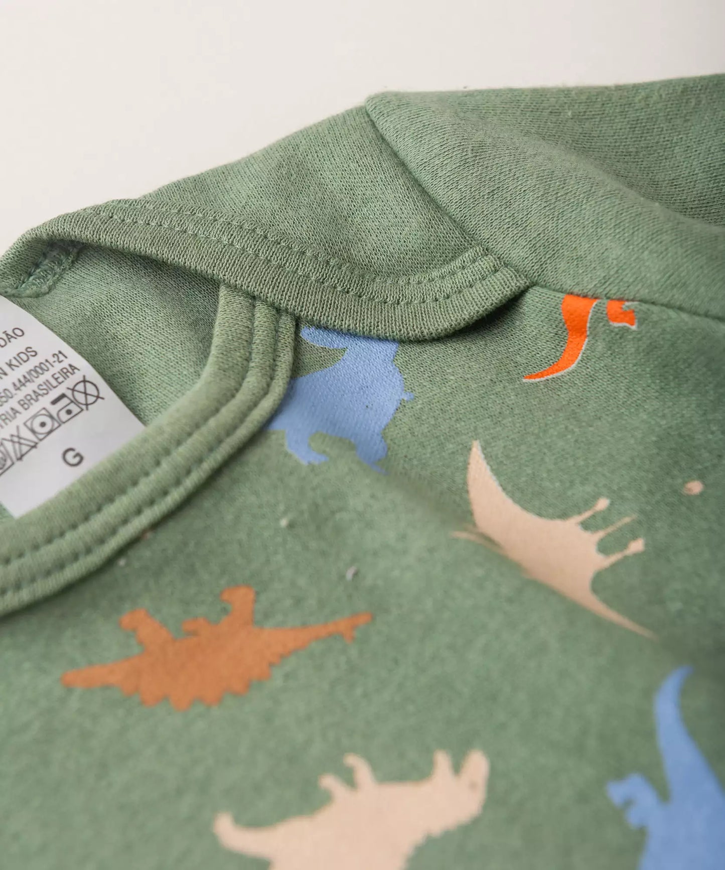 Conjunto Body para Bebê Menino Dinossauro Verde