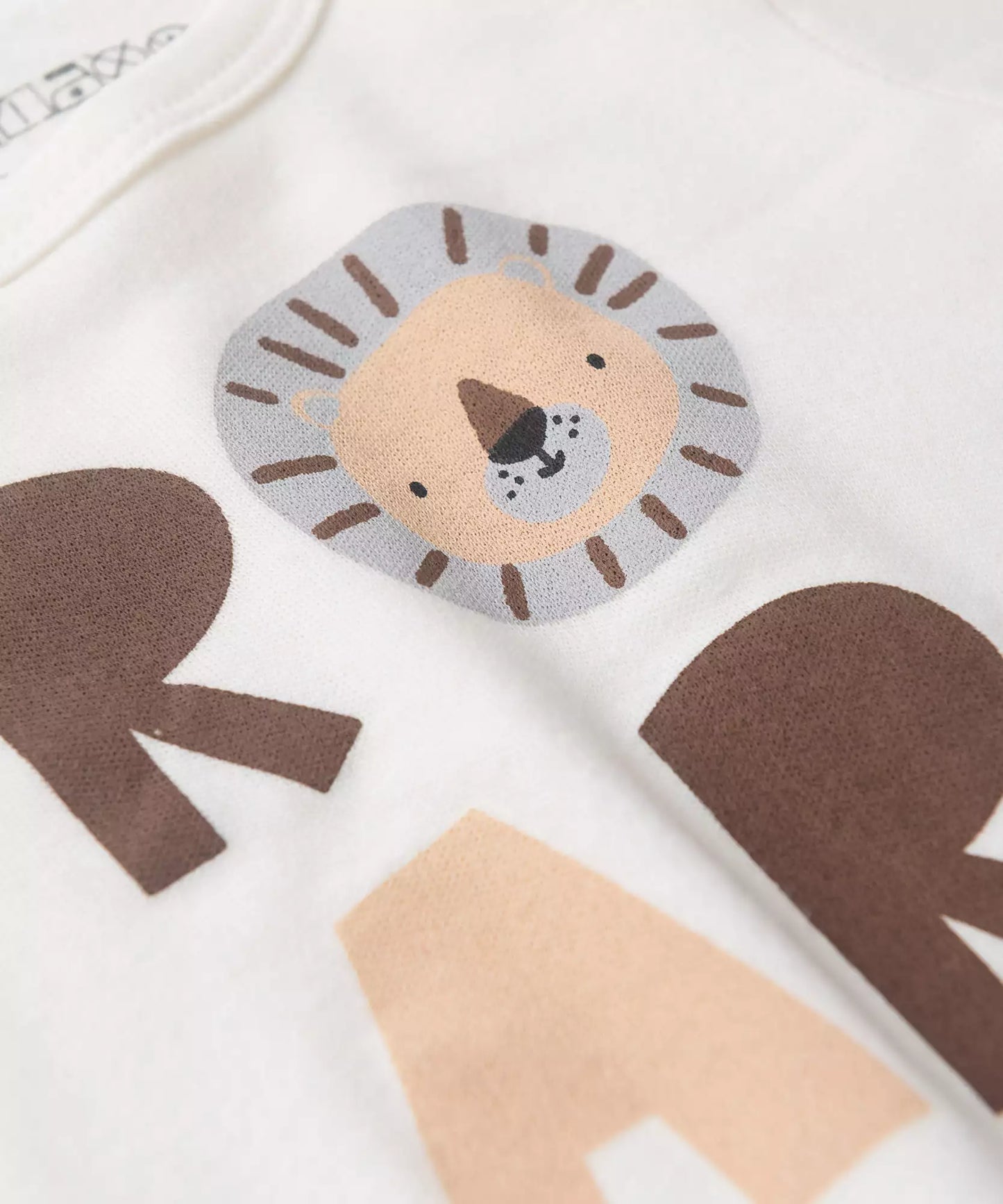 Conjunto Body para Bebê Menino Leãozinho Off White