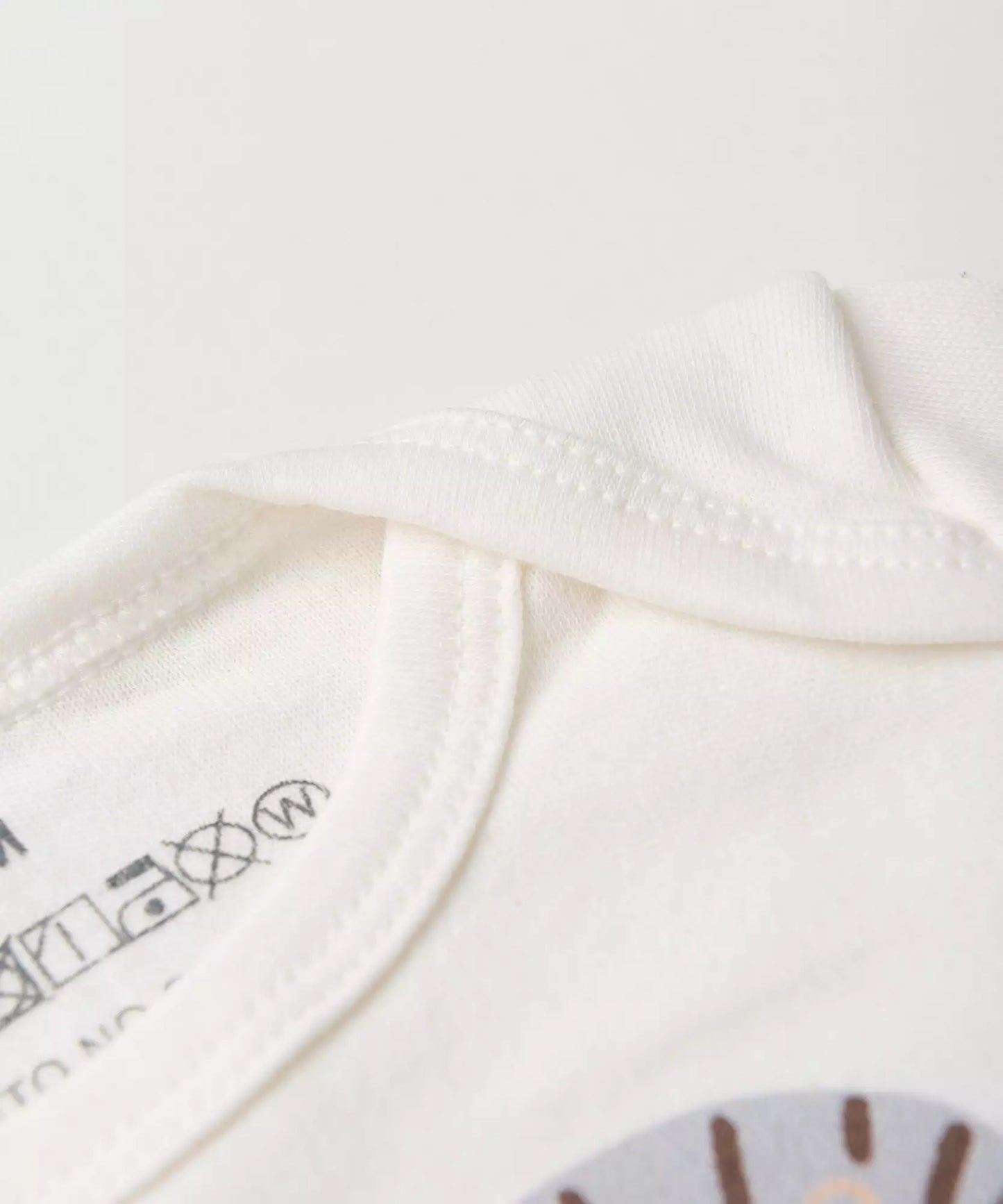 Conjunto Body para Bebê Menino Leãozinho Off White