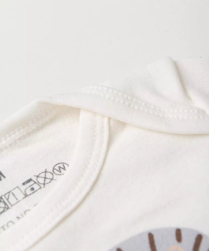 Conjunto Body para Bebê Menino Leãozinho Off White