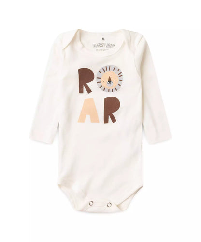 Conjunto Body para Bebê Menino Leãozinho Off White