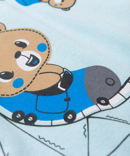 Conjunto Body para Bebê Menino Montanha Russa Azul
