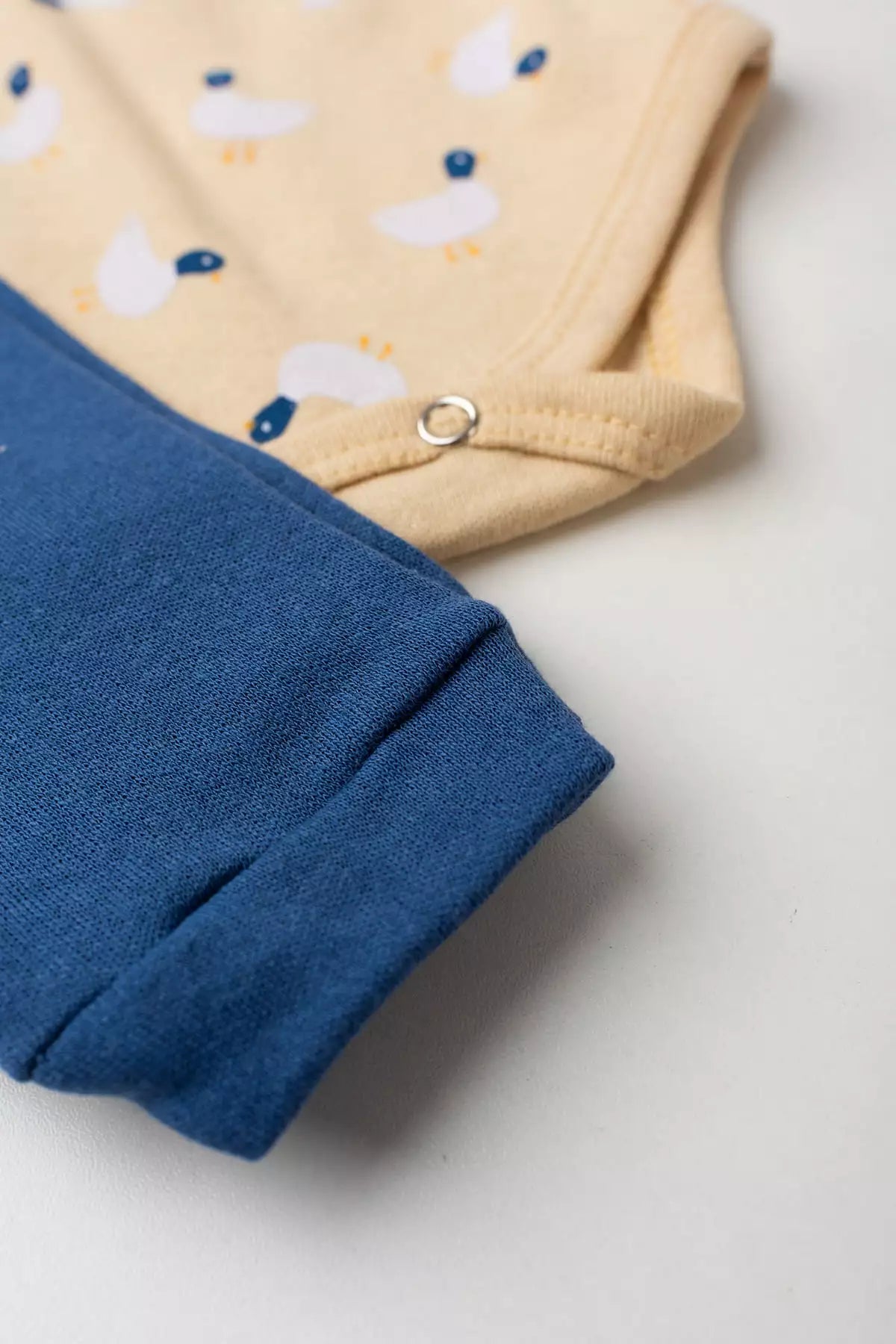 Conjunto Body para Bebê Menino Patinho Encantado Marfim