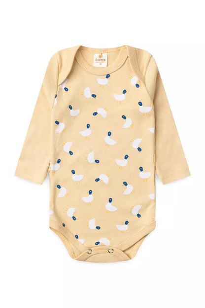 Conjunto Body para Bebê Menino Patinho Encantado Marfim