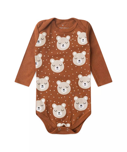 Conjunto Body para Bebê Menino Ursinho Marrom