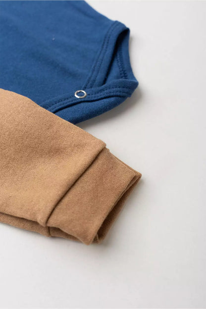 Conjunto Body para Bebê Menino Ursinhos Companheiros Azul