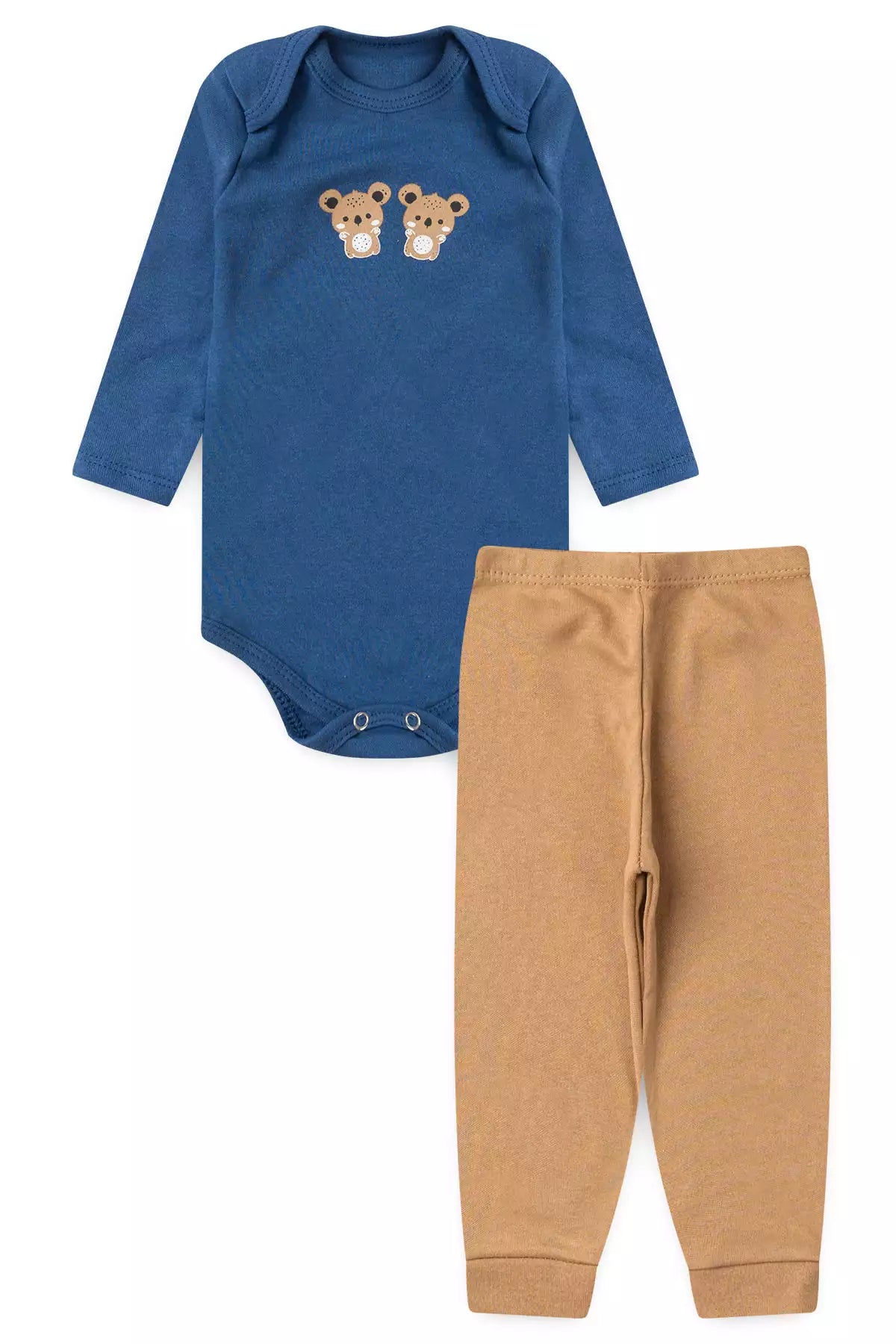 Conjunto Body para Bebê Menino Ursinhos Companheiros Azul