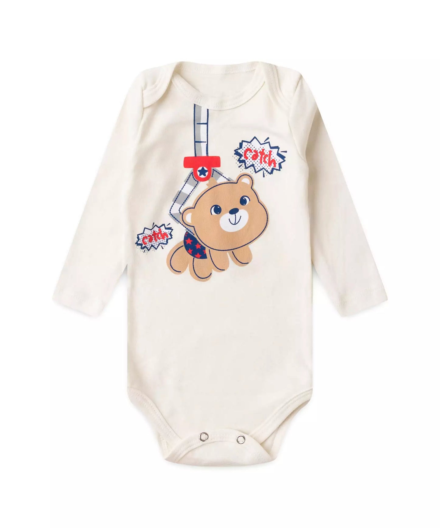 Conjunto Body para Bebê Menino Urso Marfim