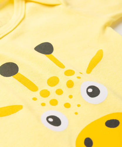 Conjunto Body para Bebê Unissex Girafinha Amarelo